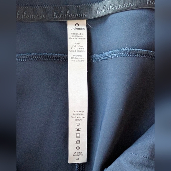 Lululemon On The Move Pant *Lightweight True Navy 💙 color Size 8 Inseam 27" - Picture 7 of 15